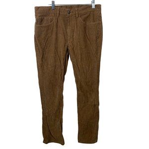 Brooks Brothers Corduroy Pants Mens Size 33x30 Brown Slim Straight Jeans